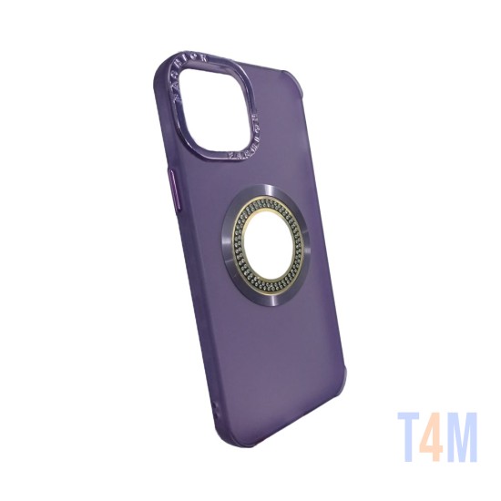 Funda de Silicona con Diamond Designe para Apple iPhone 15 Pro Purpura